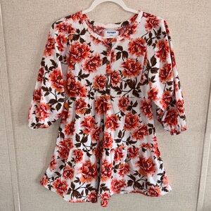 Old Navy Girls Floral Dress Sz L 10/12 Tiered Cottagecore Farmhouse Boho